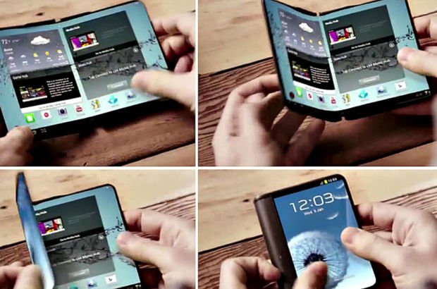 Samsung'un katlanabilir akıllı telefonu ortaya çıktı