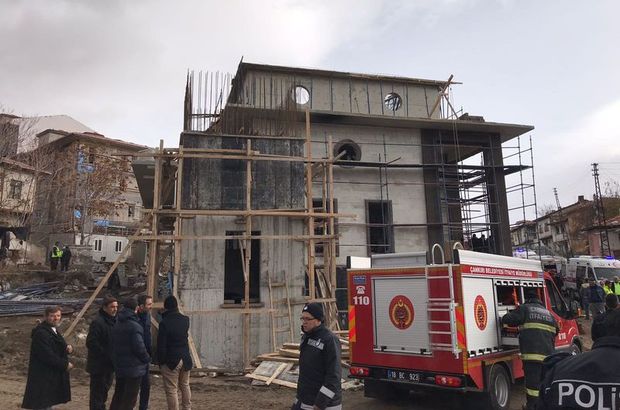 Çankırı'da cami inşaatında çökme