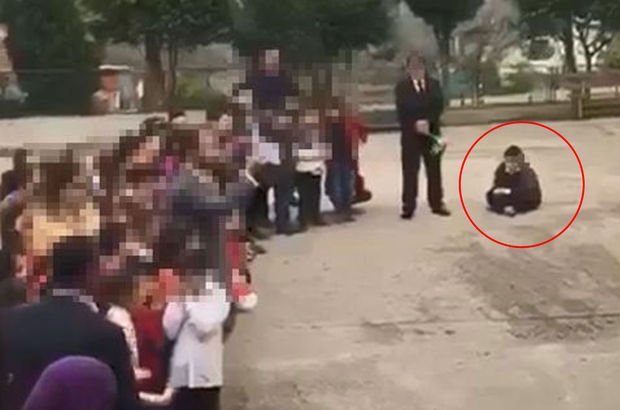 Kocaeli'de bir öğrenci Öğretmenler Günü'nde betona oturtuldu