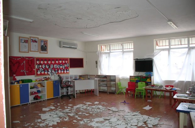 Son dakika... Mersin'de anaokulunun çatı sıvası çöktü: 4 öğrenci yaralı! Okul 2 günlüğüne tatil
