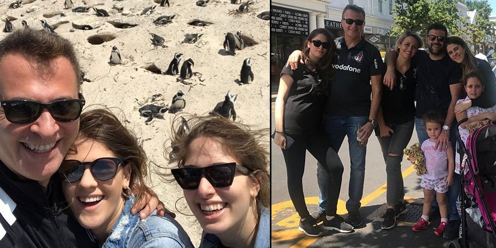 Kızlarıyla tatilde...