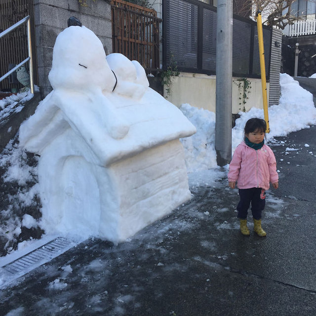 Japonya'dan birbirinden sanatsal kardan adam çalışmaları