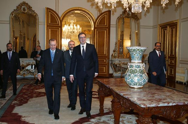 Cumhurbaşkanı Erdoğan, Sırbistan liderini konuk etti!