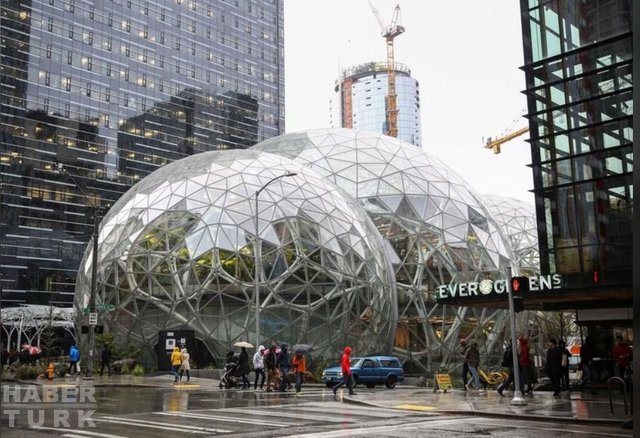 Amazon yağmur ormanlarından esinlenen yeni ofisini açtı