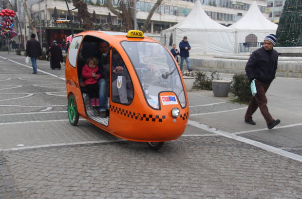 Lüleburgaz'ın 'bisiklet taksileri' sevildi