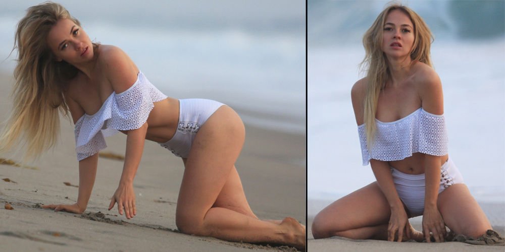 Beyaz bikinili güzel