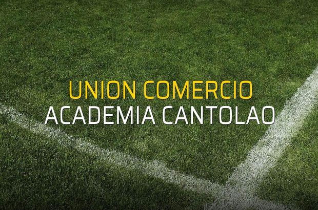 Union Comercio - Academia Cantolao rakamlar