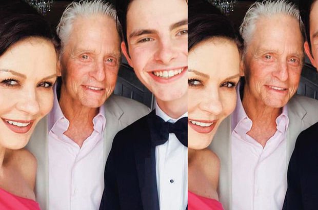 Catherina Zeta-Jones ve Michael Douglas çiftinin oğulları Dylan Douglas'ın mezuniyet sevinci