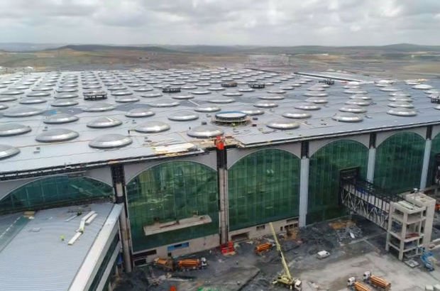 Üçüncü havalimanı inşaatı havadan görüntülendi