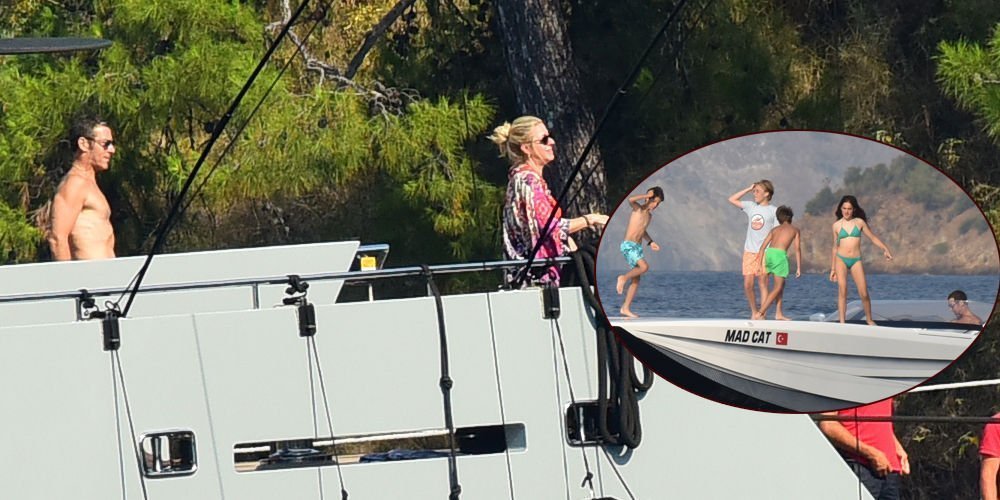 Sürat motoruyla çocuklarını gezdirdi