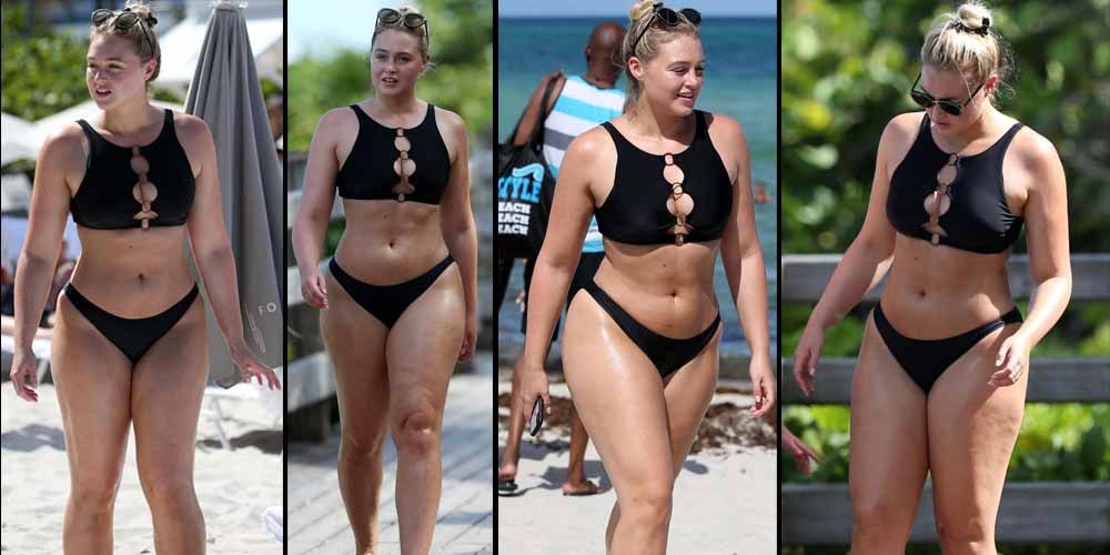 Kıvrımlı hatlarıyla Iskra Lawrence...