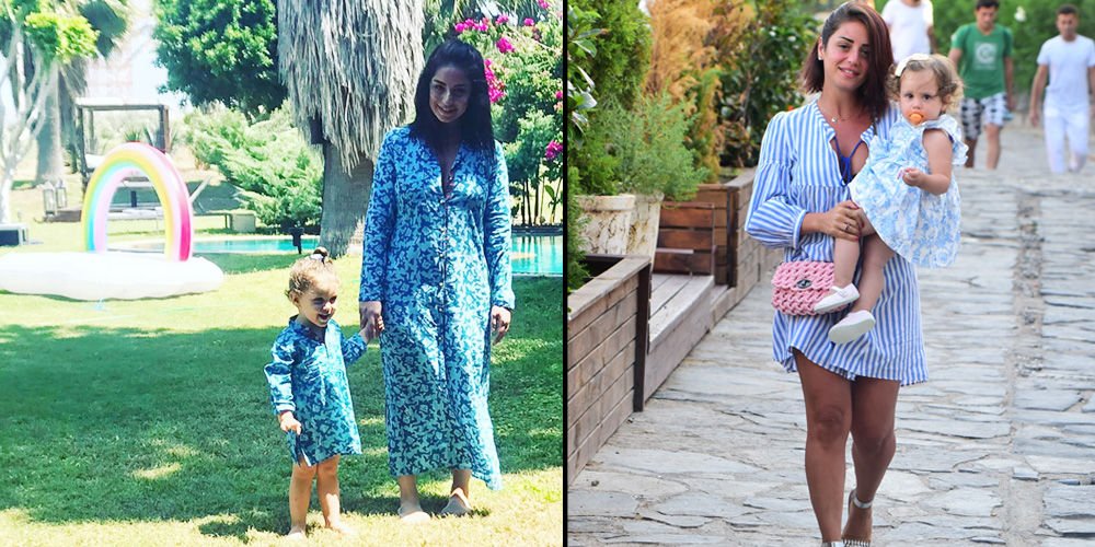 Anne-kızın plaj şıklığı