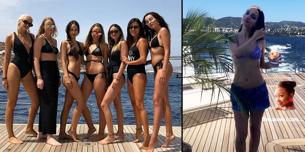 Lüks teknede keyifli anlar