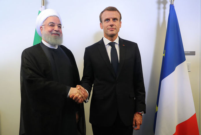 İran Cumhurbaşkanı Ruhani,  Fransa Cumhurbaşkanı Macron