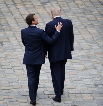 Çekiliriz' diyen Trump'a Macron'dan telefon