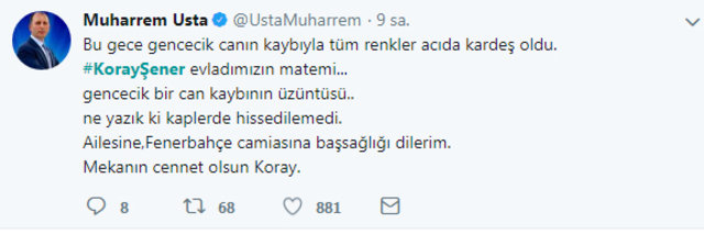 Yaptığı paylaşım yürek yaktı! Genç taraftar Koray Şener hayatını kaybetti
