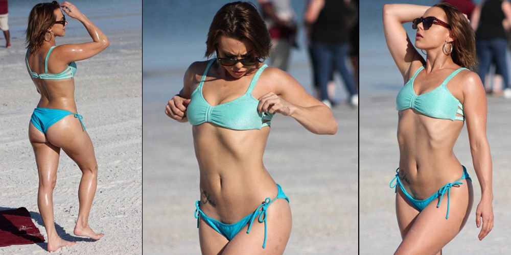 Fit güzelin Miami tatili...