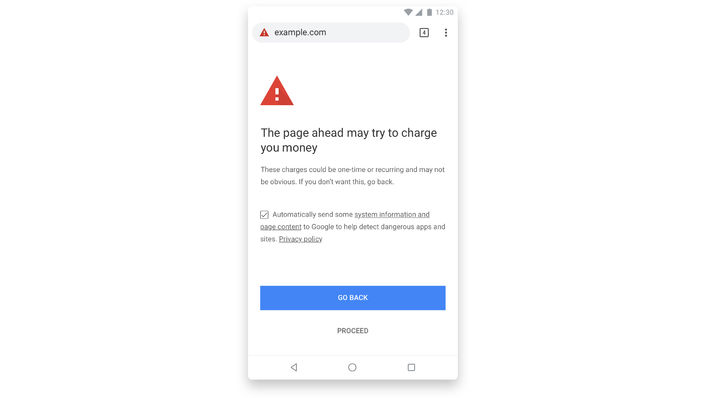 Google Chrome, internette kart dolandırıcılarına karşı uyaracak