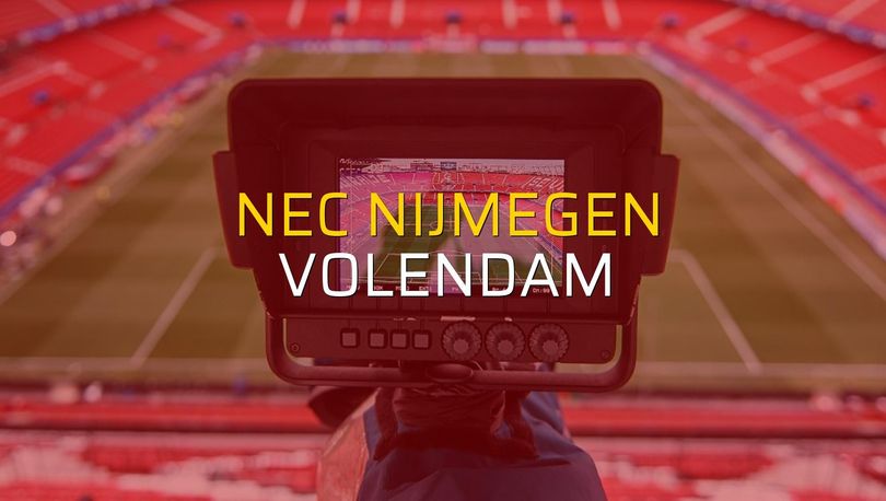 Nec Nijmegen - Volendam maçı öncesi rakamlar