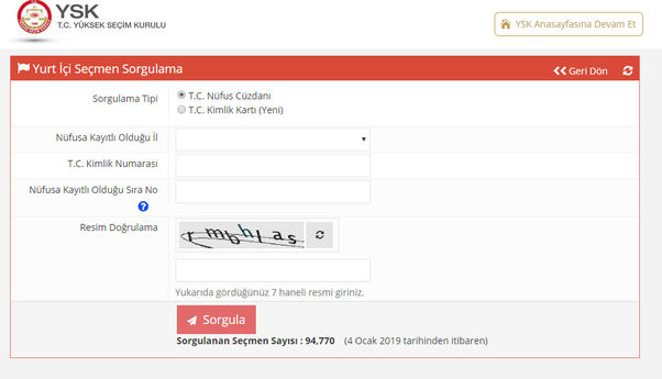Ysk Secmen Sorgulma 2019 Nerede Oy Kullanacagim Gundem Haberleri