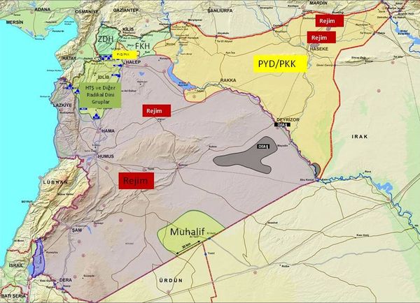 Suriye'deki durum haritası