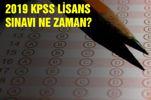 KPSS lisans sınavı ne zaman 2019?