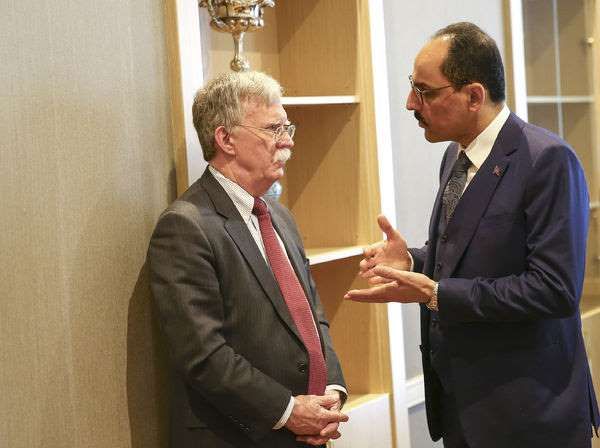 John Bolton, Cumhurbaşkanlığı Sözcüsü İbrahim Kalın'la görüştü.