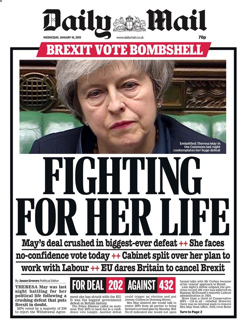 Brexit Anlaşması reddedildi
