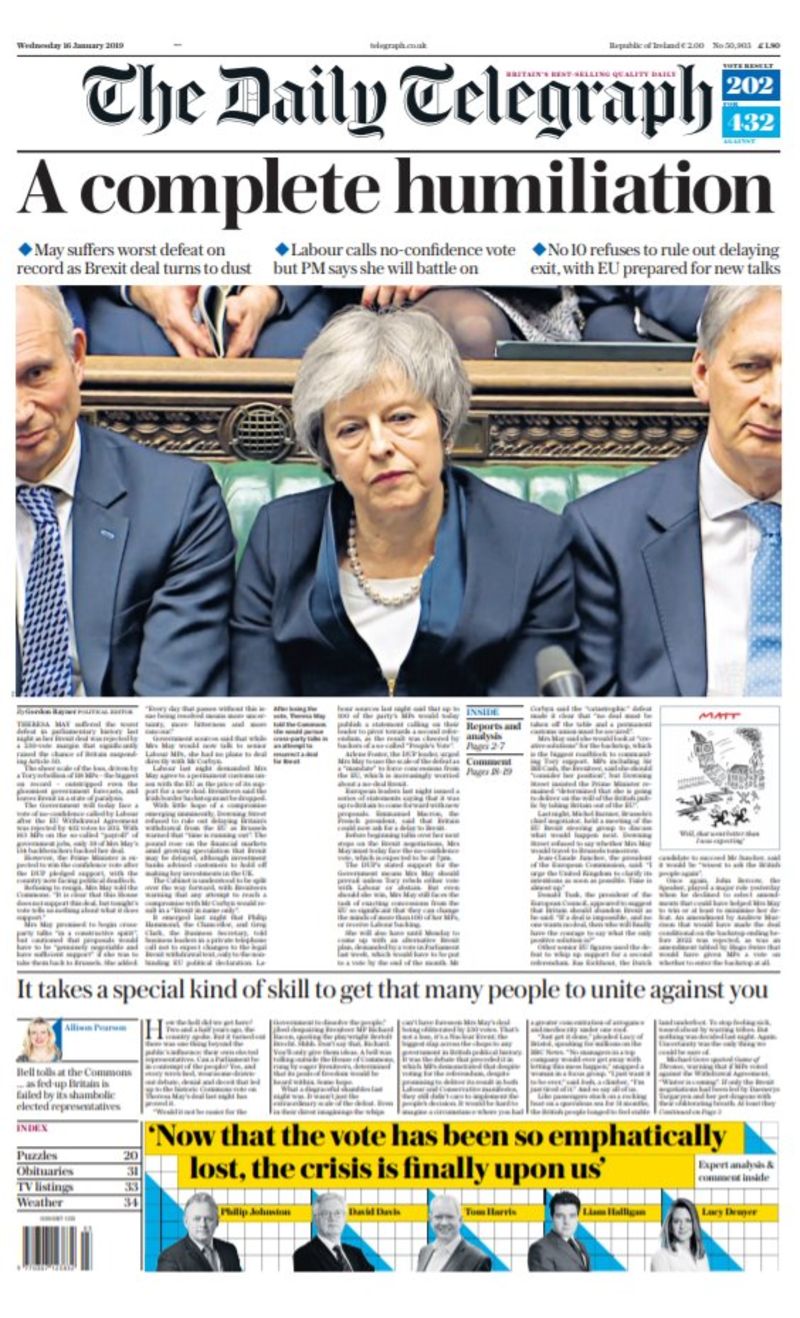 Brexit Anlaşması reddedildi