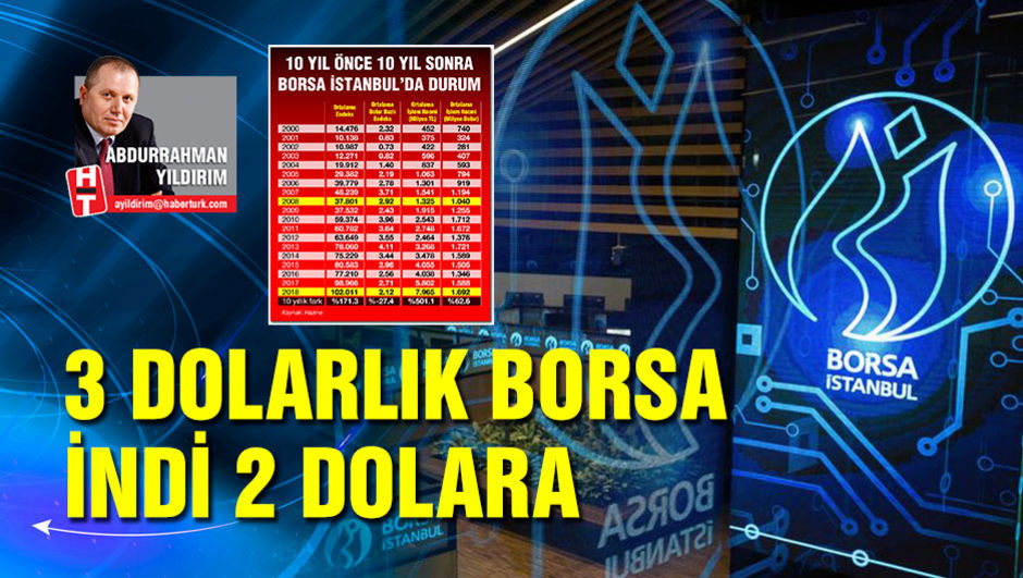 3 dolarlık borsa indi 2 dolara