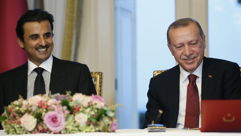 Son Dakika Cumhurbaskani Erdogan Katar Emiri Ile Gorustu