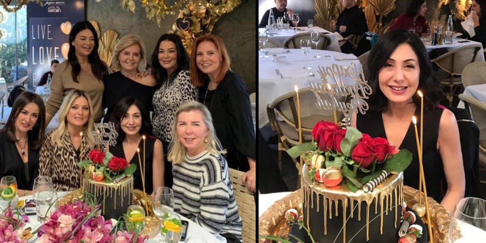 Dostlarla doğum günü yemeği...