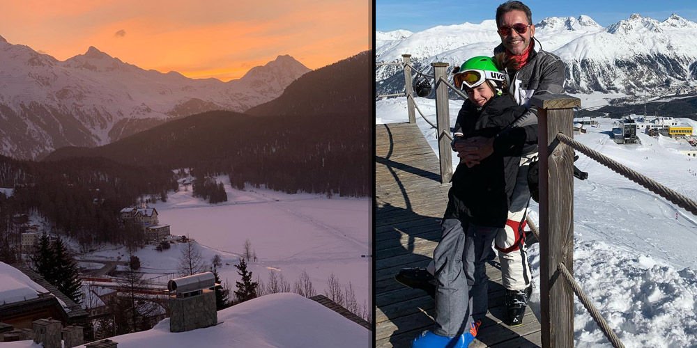 St. Moritz'de kayak keyfi...