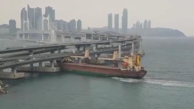Durdurulamayan Rus gemisi Güney Kore’de köprüye çarptı