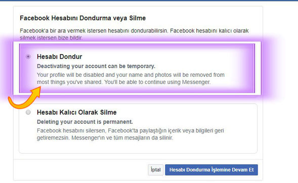 Facebook Dondurma Linki 2019 Facebook Hesabi Gecici Olarak Kapatma Nasil Yapilir