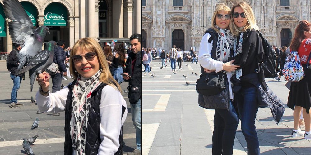 Anne-kız Milano'da alışverişte...