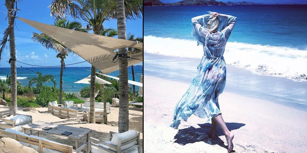 Karayipler'de tatil pozu...