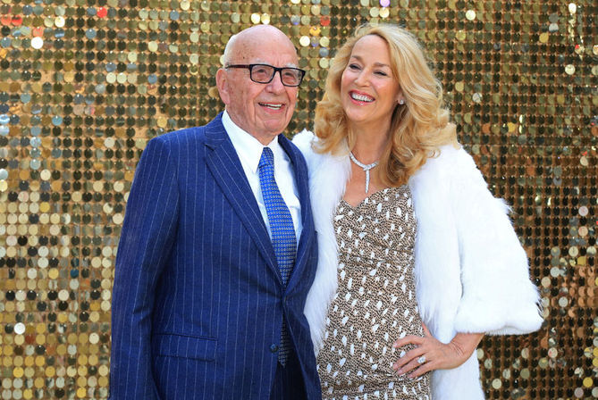 Rupert Murdoch ve eşi Jerry Hall