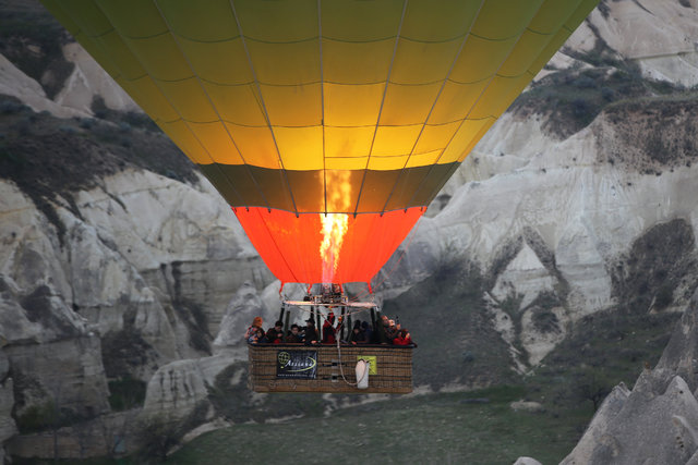 Balonlar, Kapadokya'ya masalsı bir güzellik katıyor
