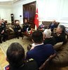 İçişleri Bakanı Süleyman Soylu, makamında Rusya Federasyonu Federal Muhafız Kuvvetleri Komutanı Orgeneral Victor Zolotov