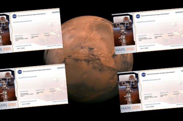 NASA Mars bileti 2020 isim yazdırma!