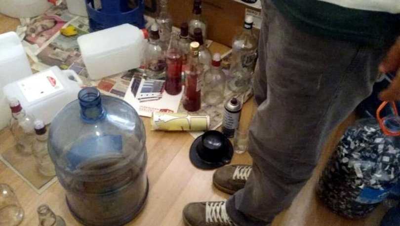 İzmir'de lüks daireyi sahte içki imalathanesine çevirmişler