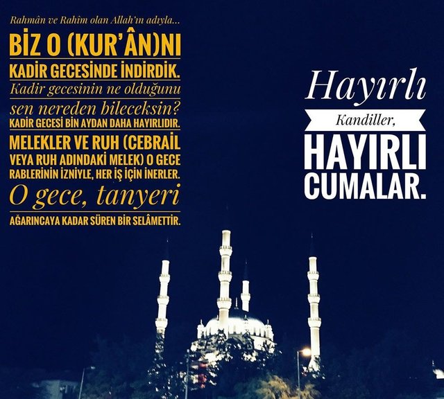 Kadir Gecesi Ve Cuma Mesajları Resimli
