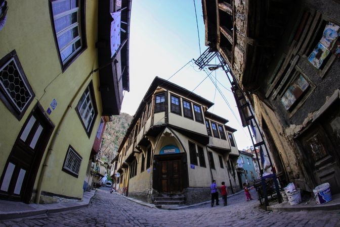 Afyonkarahisar'daki tarihi evler.