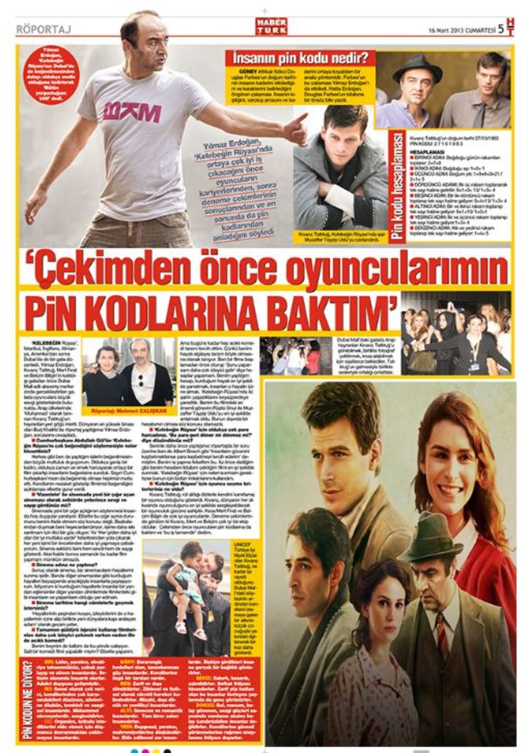 16 Mart 2013'te Habertürk HT Magazin'de yayımlanan Yılmaz Erdoğan'ın röportajı... 