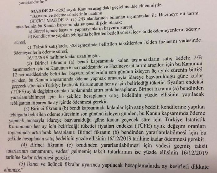 SON DAKİKA! 2/B Arazileri Satışında Süre Uzadı - Emlak Haberleri