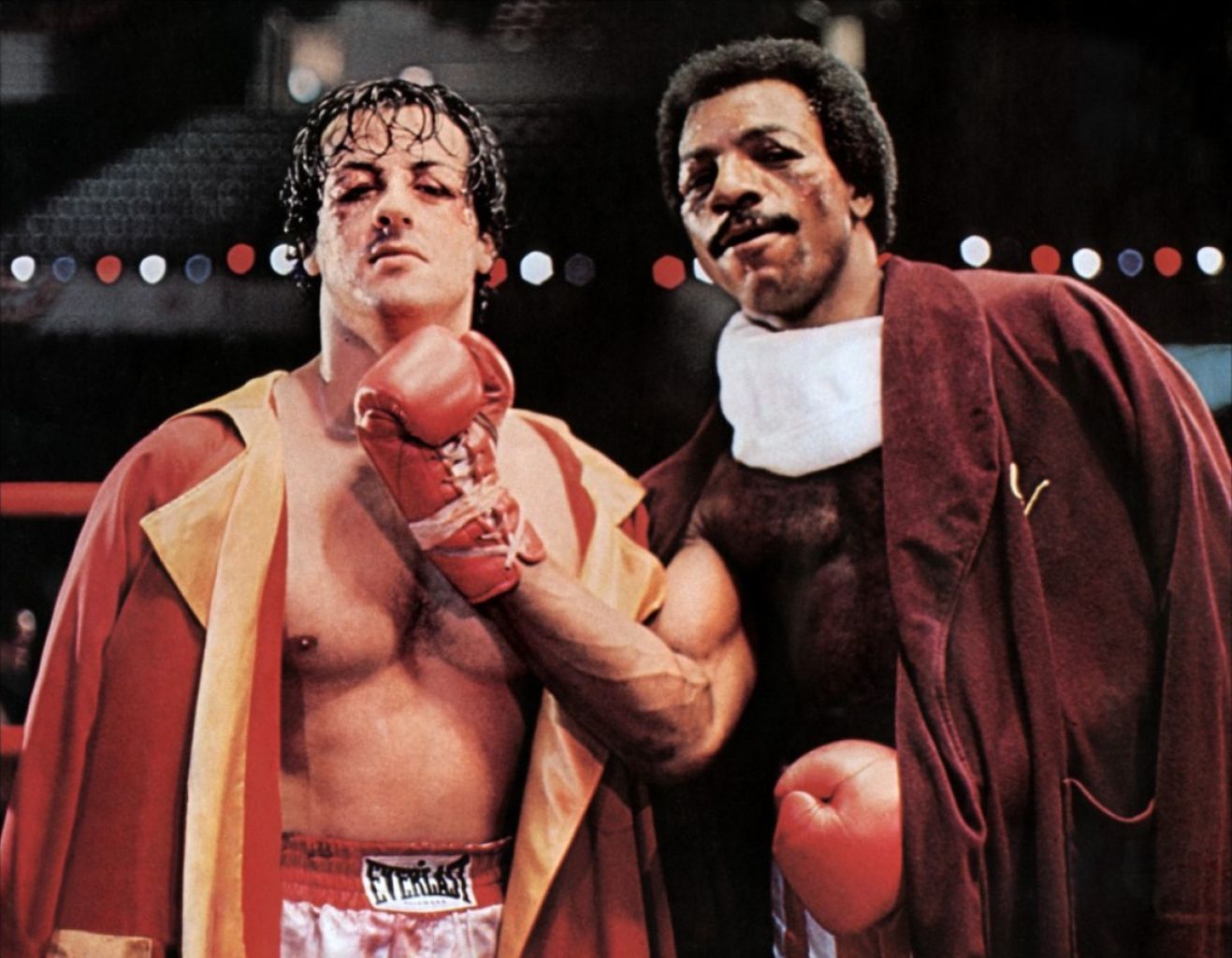 Sylvester Stallone ile 'Apollo Creed'ı canlandıran Carl Weathers...