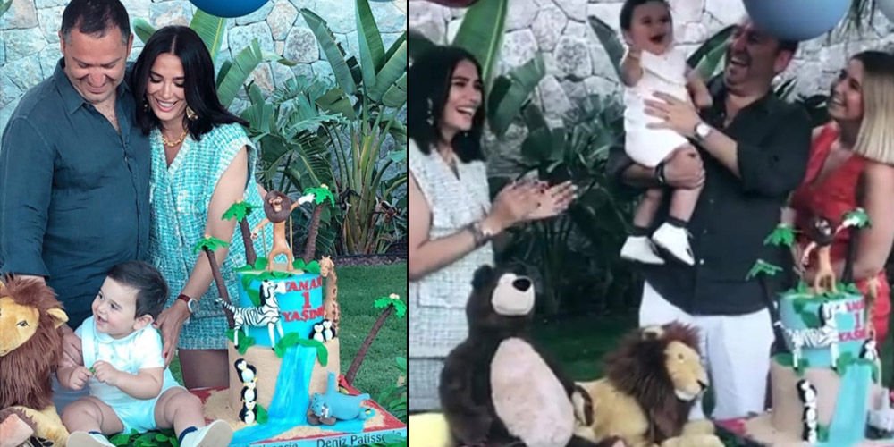 Oğullarına doğum günü kutlaması...