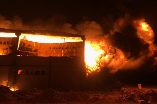 Gaziantep'te korkutan fabrika yangını