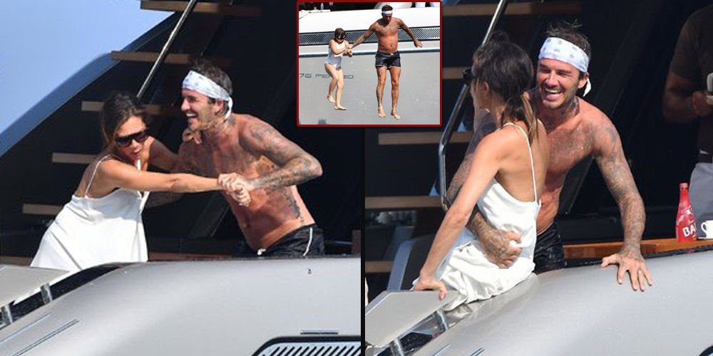 Beckhamlar'ın deniz eğlencesi...